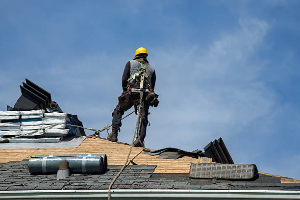 Professional Gutter Installation technician working in Orrstown, PA